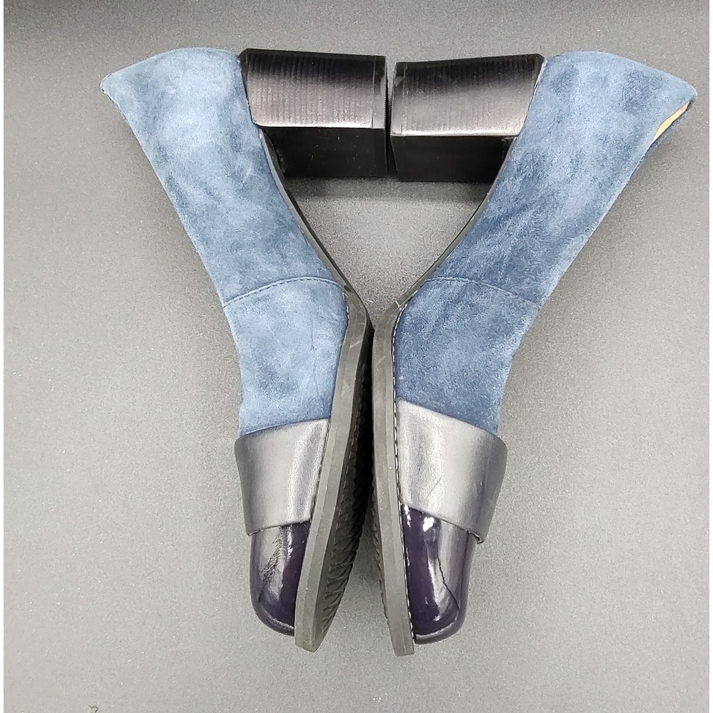 Clarks Artisan Women Blue Suede Cap Toe Block Heels Pumps Shoes US 7 M - Picture 8 of 10
